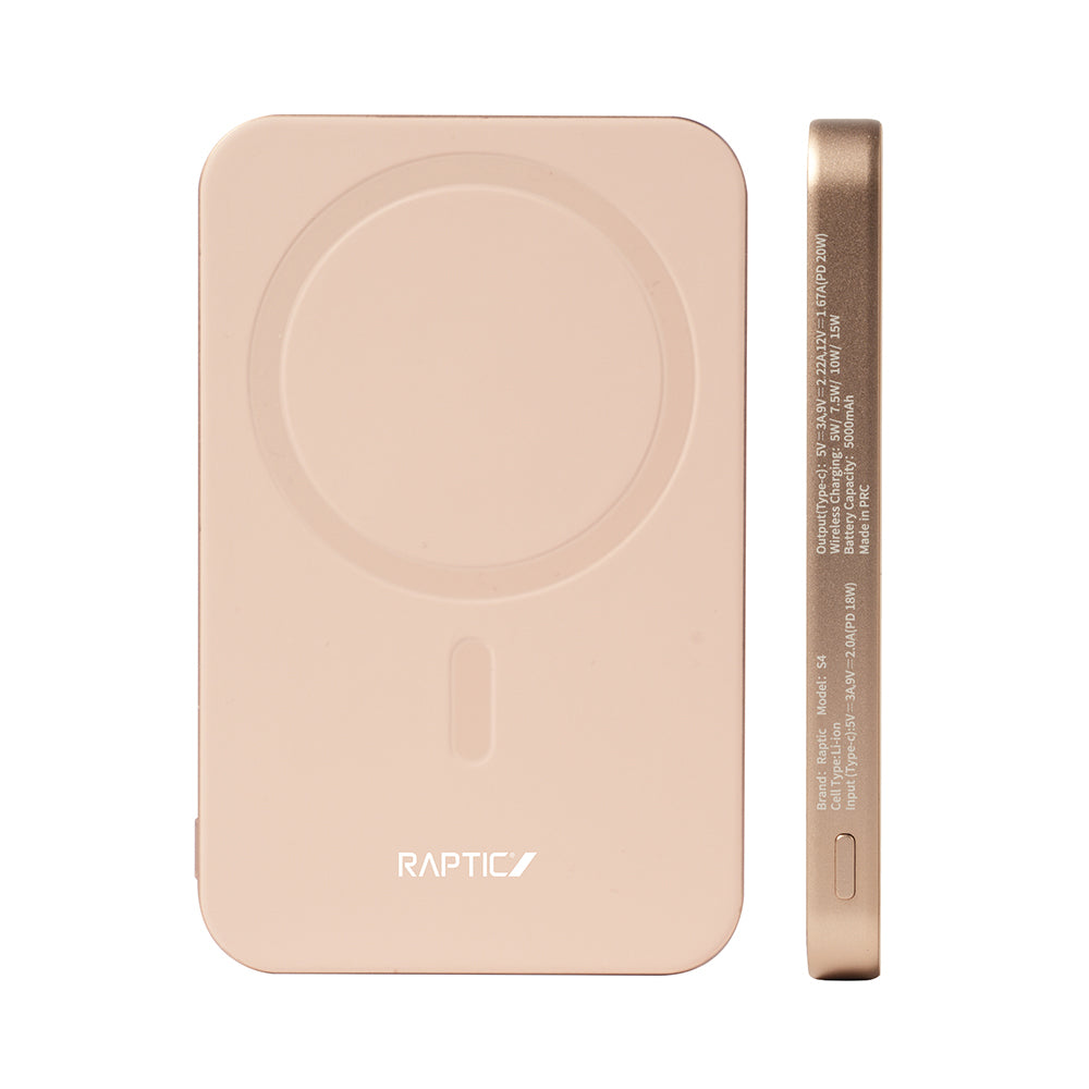Raptic S4 Aramid-Skin M-safe Şarj Özellikli Ultra İnce Powerbank 15W 5000mAh
