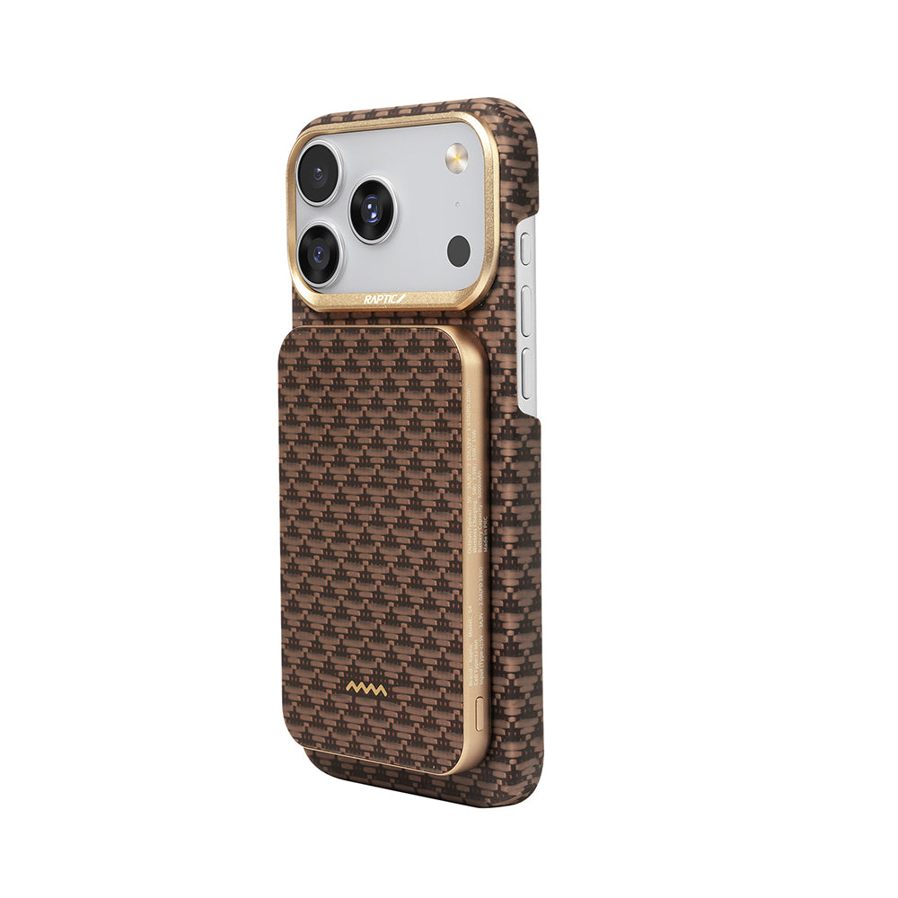 Raptic S4 Aramid-Skin M-safe Şarj Özellikli Ultra İnce Powerbank 15W 5000mAh