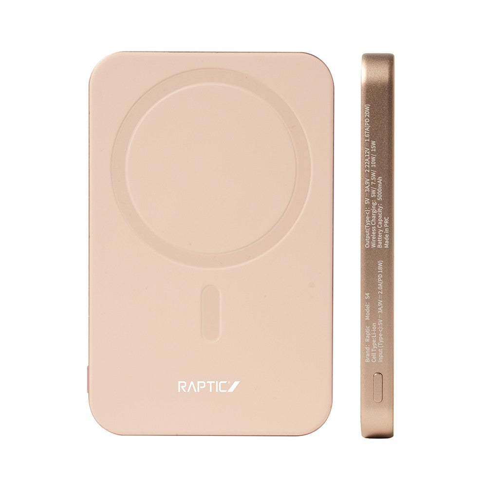 Raptic S4 Aramid-Skin M-safe Şarj Özellikli Ultra İnce Powerbank 15W 5000mAh
