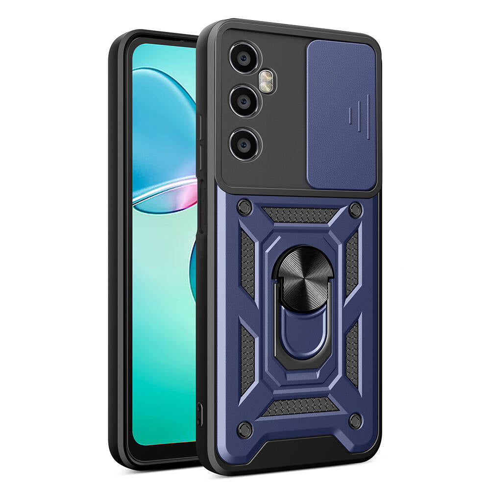 Realme C65 4G Kılıf Magnetik Standlı Kamera Korumalı Zore Sürgülü Vega Kılıf