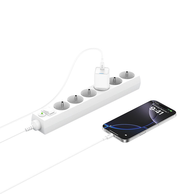 Recci RC106E GaN Teknolojili Hızlı Şarj Başlığı Type-C to Type-C PD 25W Kablolu Şarj Seti