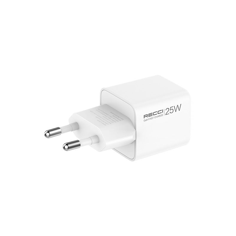 Recci RC106E GaN Teknolojili Hızlı Şarj Başlığı Type-C to Type-C PD 25W Kablolu Şarj Seti