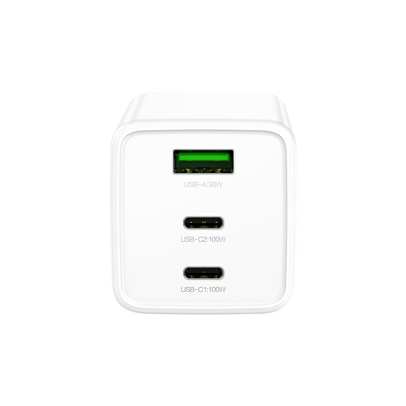 Recci RC110E Type-C PD & USB-A GaN Teknolojili QC3.0 Hızlı Şarj Başlığı 100W