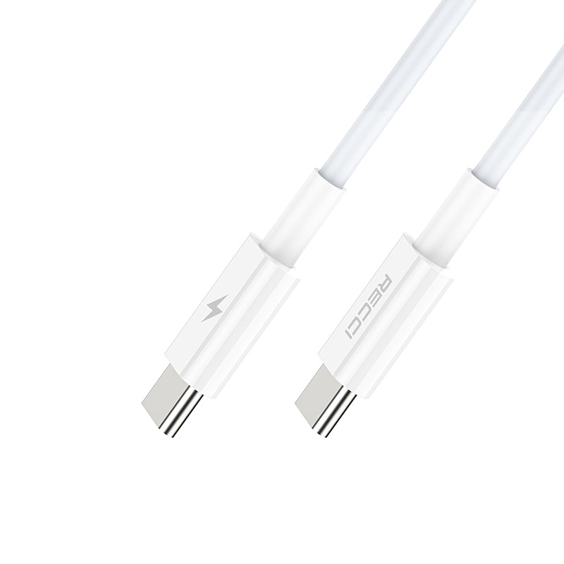 Recci RC77E GaN Teknolojili Hızlı Şarj Başlığı Type-C to Type-C PD 30W Kablolu Şarj Seti