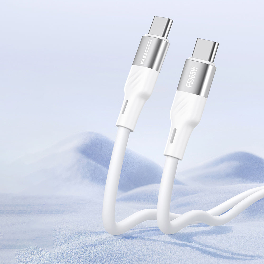 Recci RC85E GaN Teknolojili Hızlı Şarj Başlığı USB-A to Type-C PD 67W Kablolu Şarj Seti