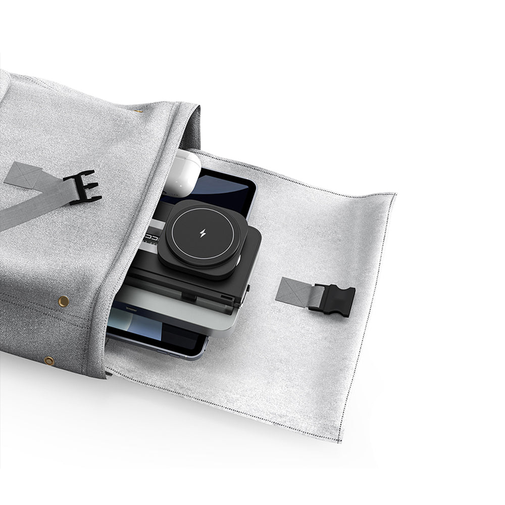 Recci RCW-49 Ambiyans Işıklı Telefon&Akıllı Saat&Kulaklık 15W 4in1 Kablosuz Şarj Standı