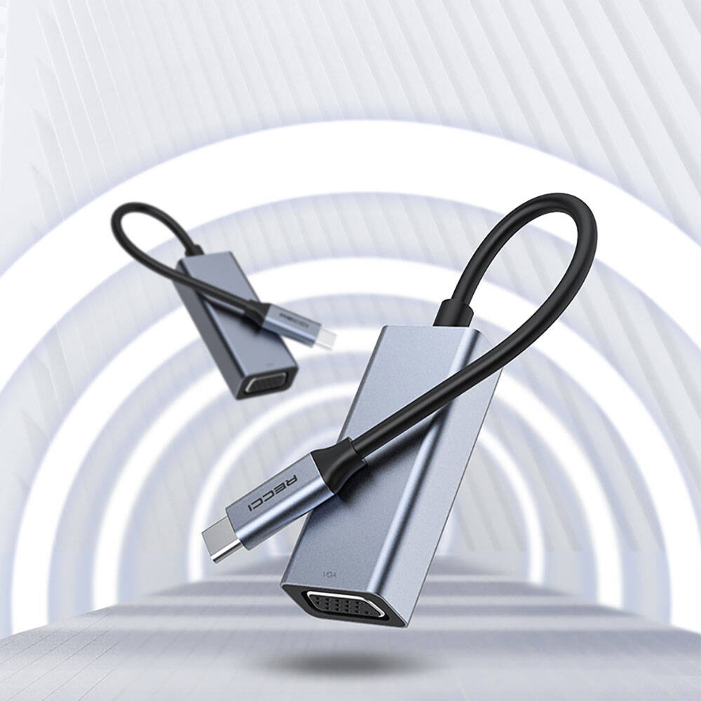 Recci RH12 VGA to Type-C Dönüştürücü Kablo