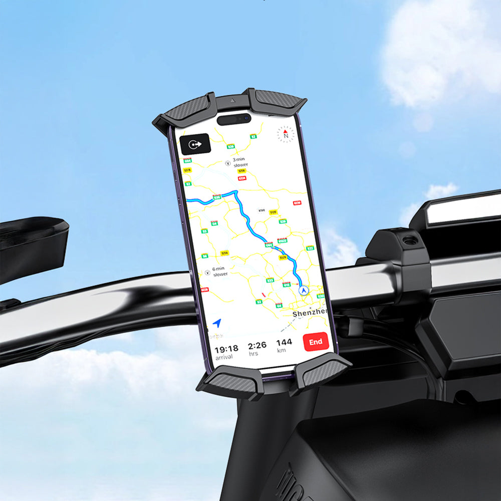 Recci RHO-C33 360° Derece Dönebilen Ayarlanabilir Motosiklet ve Bisiklet Telefon Tutucu