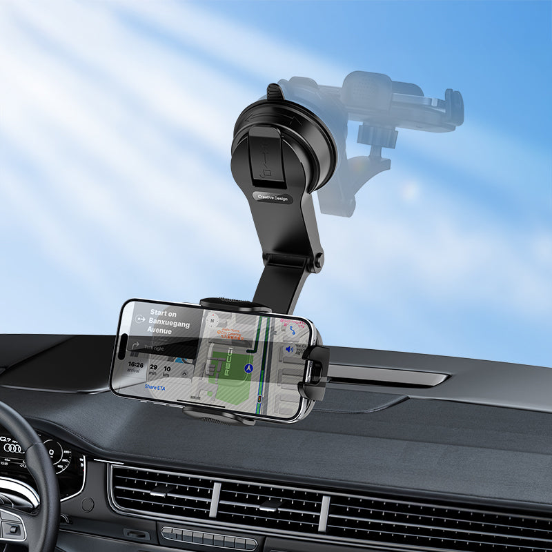 Recci RHO-C39 360 Derece Dönebilen Vantuzlu Araç İçi Telefon Tutucu