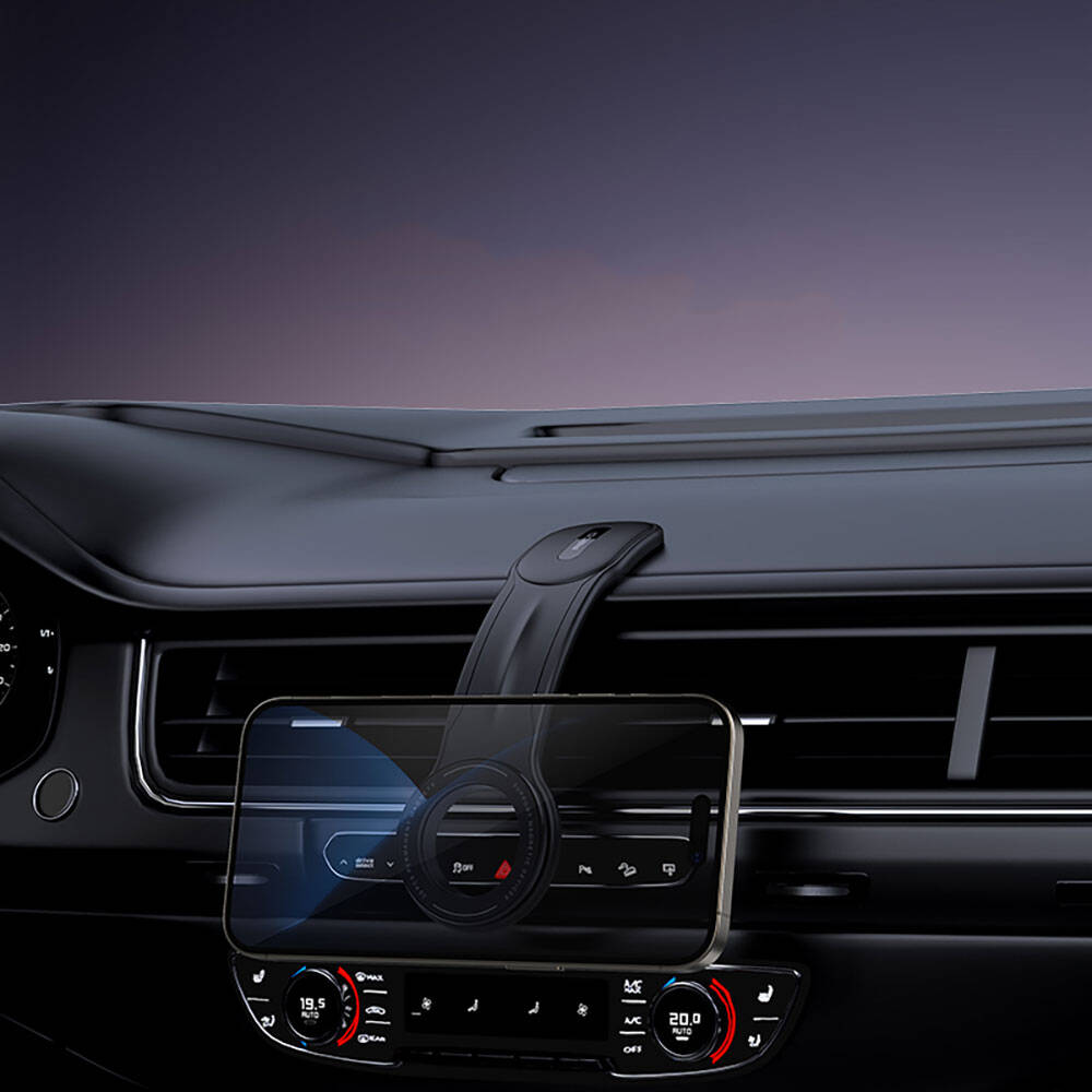 Recci RHO-C40 Magnetik M-safe Uyumlu Bükülebilen Eğimli ve Düz Zemin Araç Telefon Tutucu