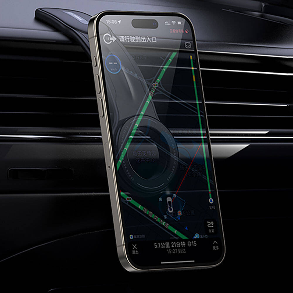 Recci RHO-C40 Magnetik M-safe Uyumlu Bükülebilen Eğimli ve Düz Zemin Araç Telefon Tutucu