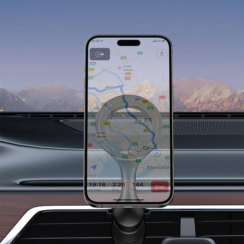 Recci RHO-C42 M-safe Magnetik 360° Dönebilen Havalandırma Tasarım Araç Telefon Tutucu