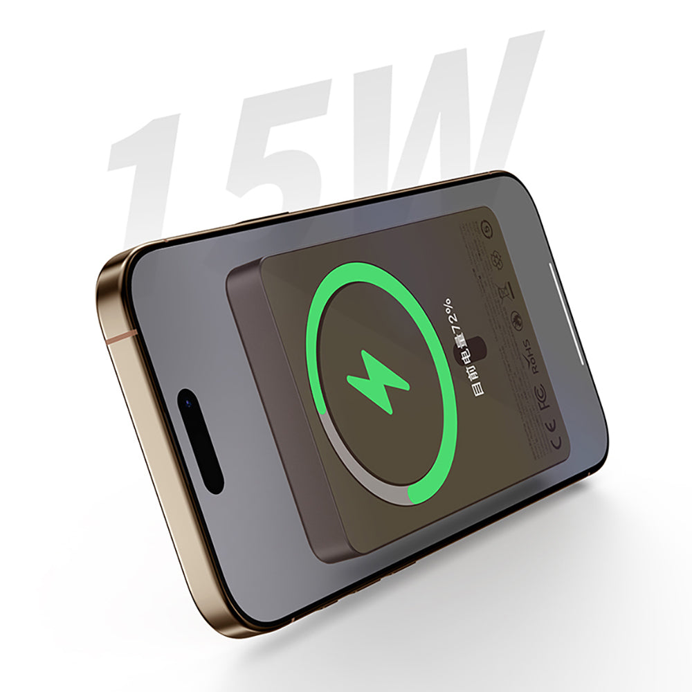 Recci RP35 PD 20W Led Göstergeli Hızlı Şarj Özellikli Wireless Powerbank 15W 10000mAh