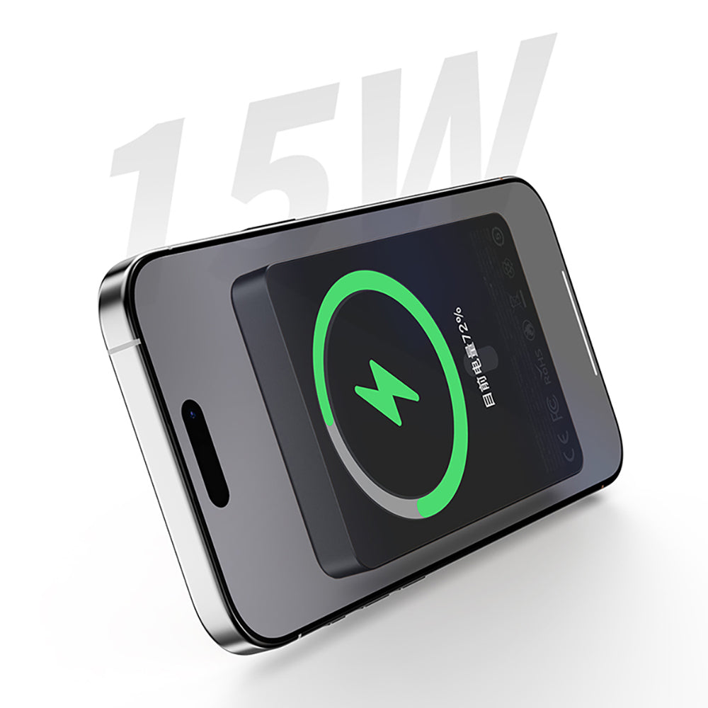 Recci RP35 PD 20W Led Göstergeli Hızlı Şarj Özellikli Wireless Powerbank 15W 10000mAh