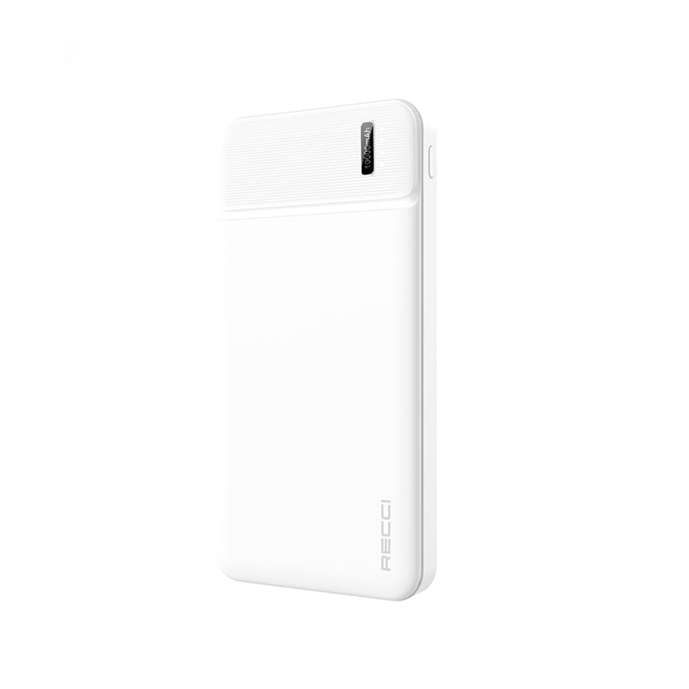 Recci RPB-N16C Ultra İnce Hızlı Şarj Özellikli Led Işık Göstergeli Powerbank 10000mAh