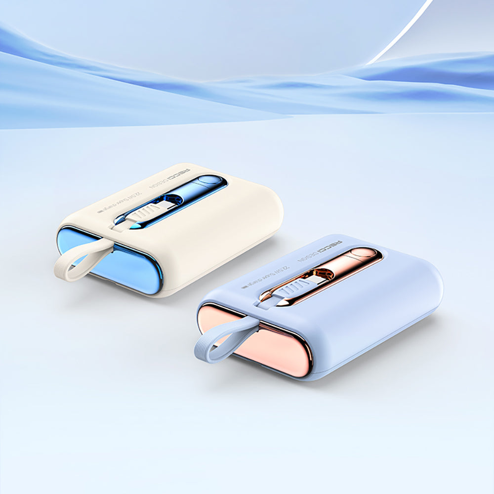 Recci RPB-P12 PD 20W Askı İpli Hızlı Şarj Özellikli Type-C Kablolu Powerbank 22.5W 9000mAh