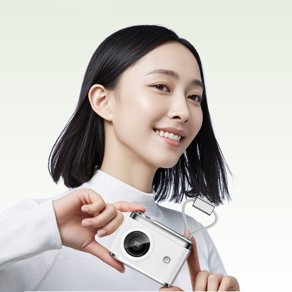 Recci RPB-P66 PD 20W Hızlı Şarj Özellikli Type-C & lightning Kablolu Powerbank 22.5W 10.000mAh