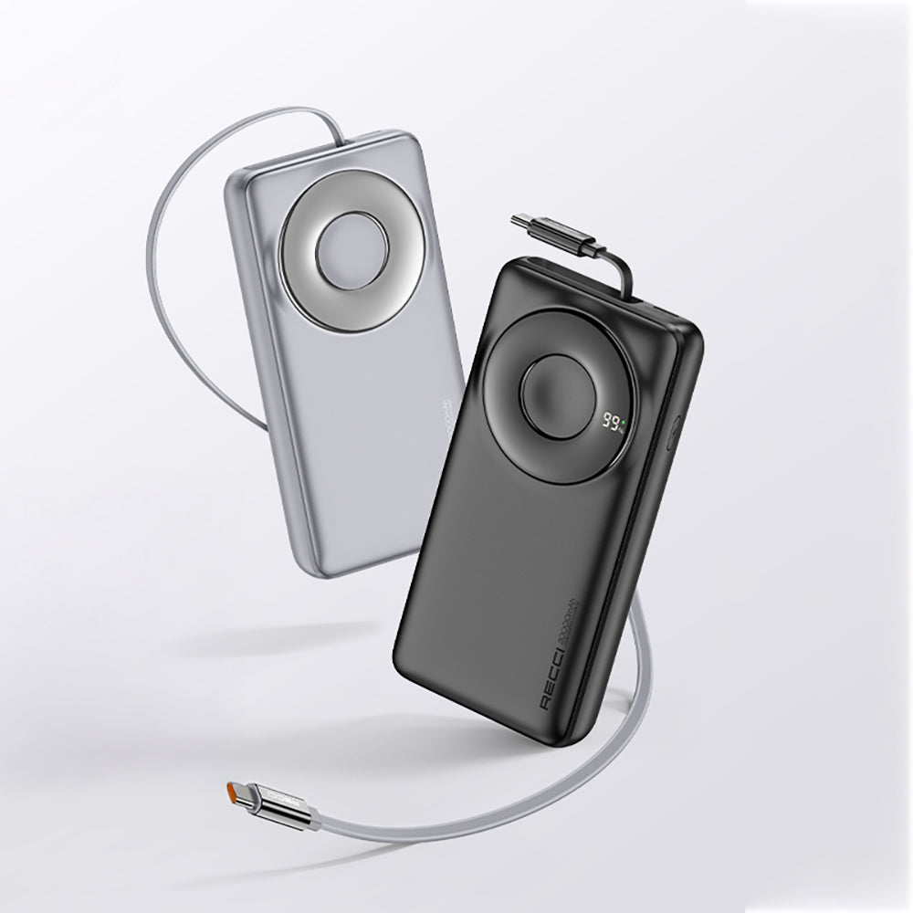Recci RPB-P72 Hızlı Şarj Özellikli Type-C Kablolu Powerbank 65W 20.000mAh