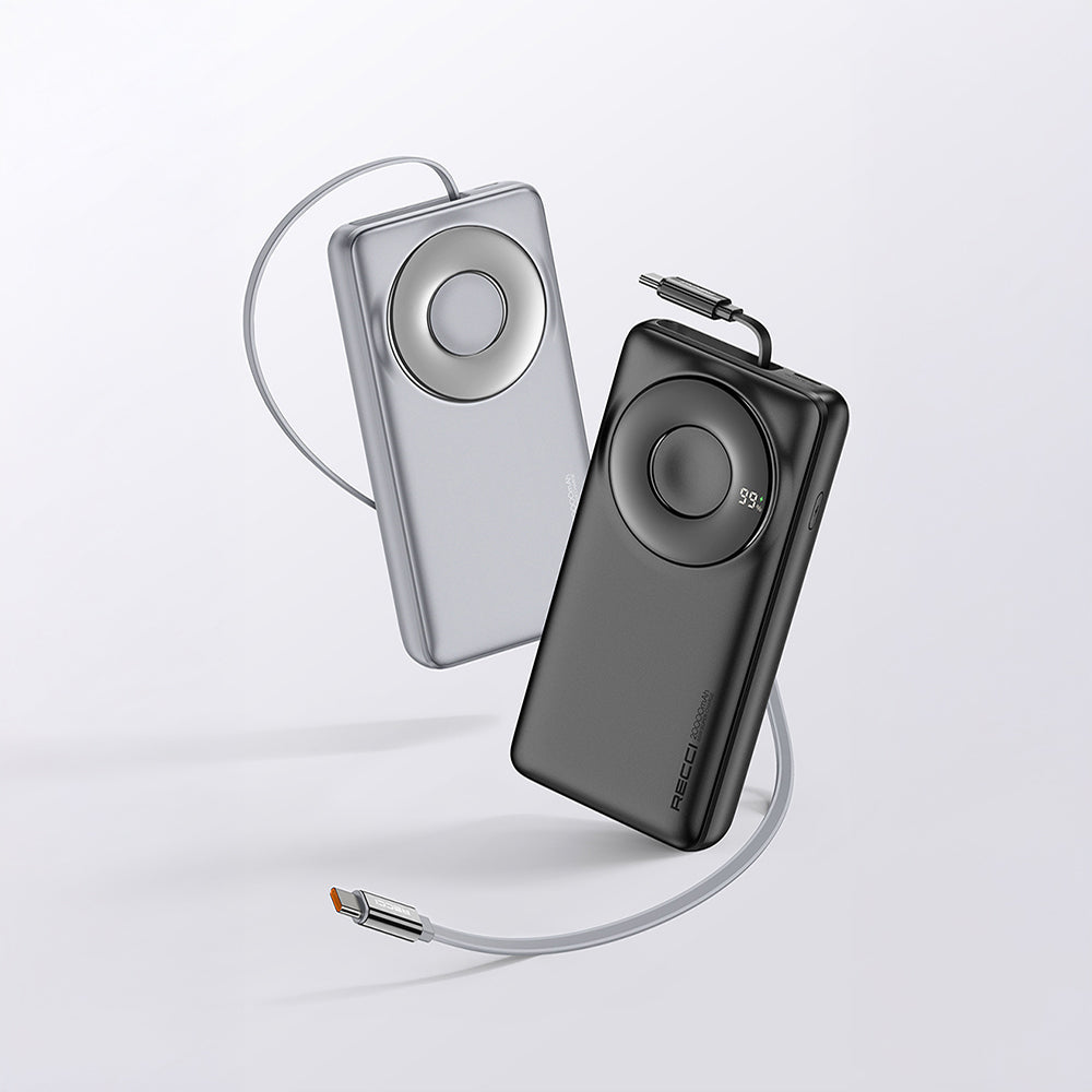 Recci RPB-P72 Hızlı Şarj Özellikli Type-C Kablolu Powerbank 65W 20.000mAh