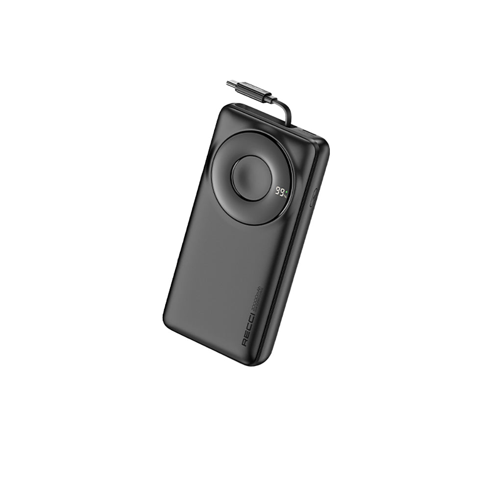 Recci RPB-P72 Hızlı Şarj Özellikli Type-C Kablolu Powerbank 65W 20.000mAh