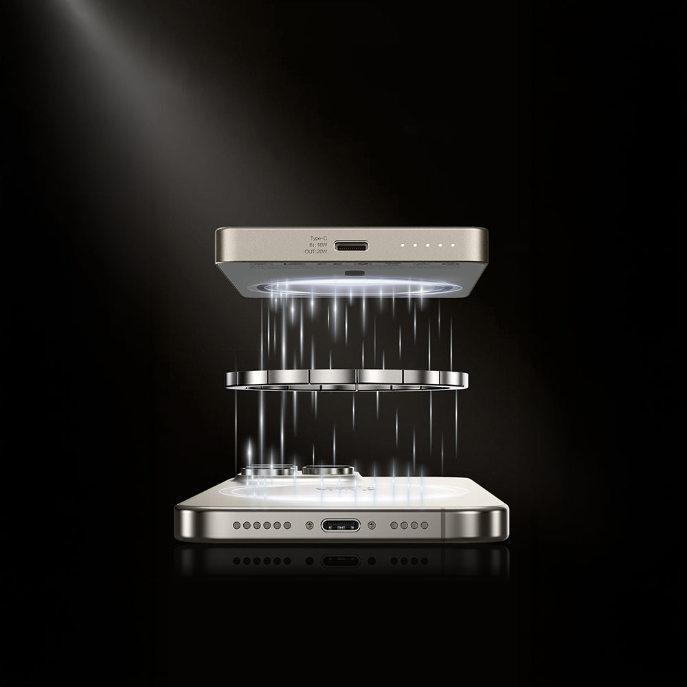 Recci RPB-W36 Ultra İnce PD 20W Hızlı Şarj Özellikli Wireless Powerbank 15W 10000mAh