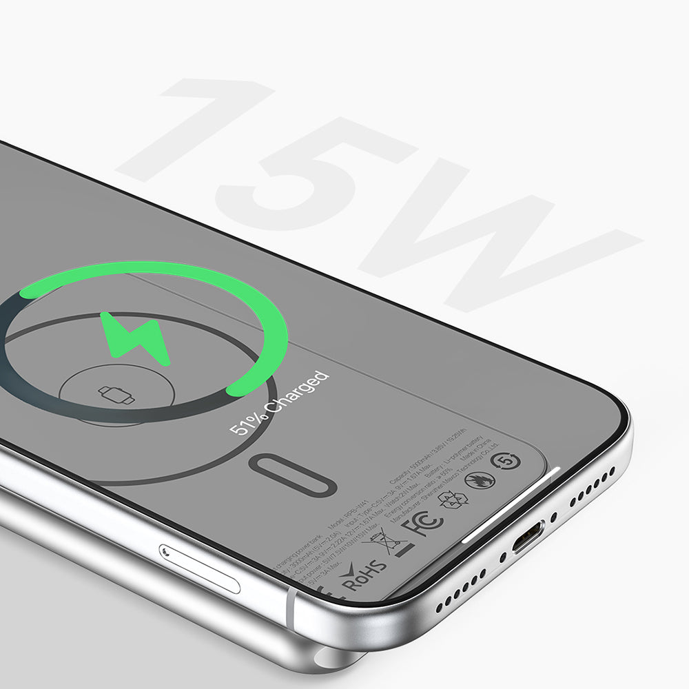 Recci RPB-W41 PD 20W Ultra İnce Hızlı Şarj Özellikli Type-C Kablolu Powerbank 15W 5000mAh