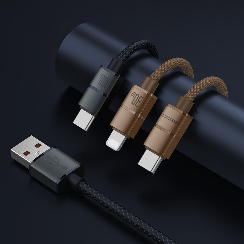 Recci RS08CL Warrior Serisi Type-C to Lightning 30W Hızlı Şarj Özellikli Data ve Şarj Kablosu 1.2M