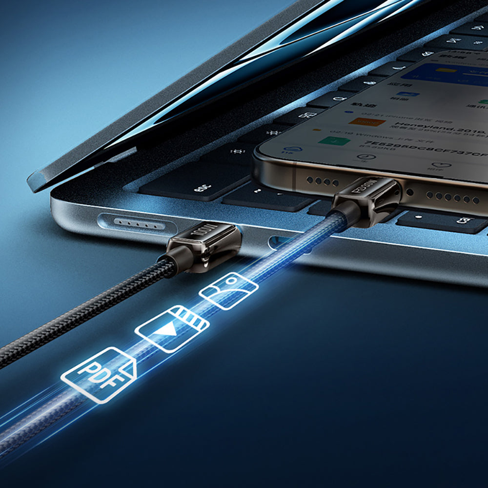 Recci RS42C Lamp Display Serisi USB-A to Type-C 100W Hızlı Şarj Özellikli Data ve Şarj Kablosu 1.5M