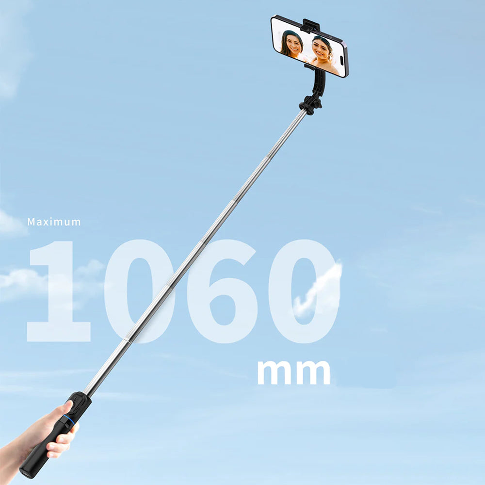 Recci RSS-W03 Bluetooth 5.0 Uzaktan Kumandalı Çok Fonksiyonlu Selfie Çubuğu