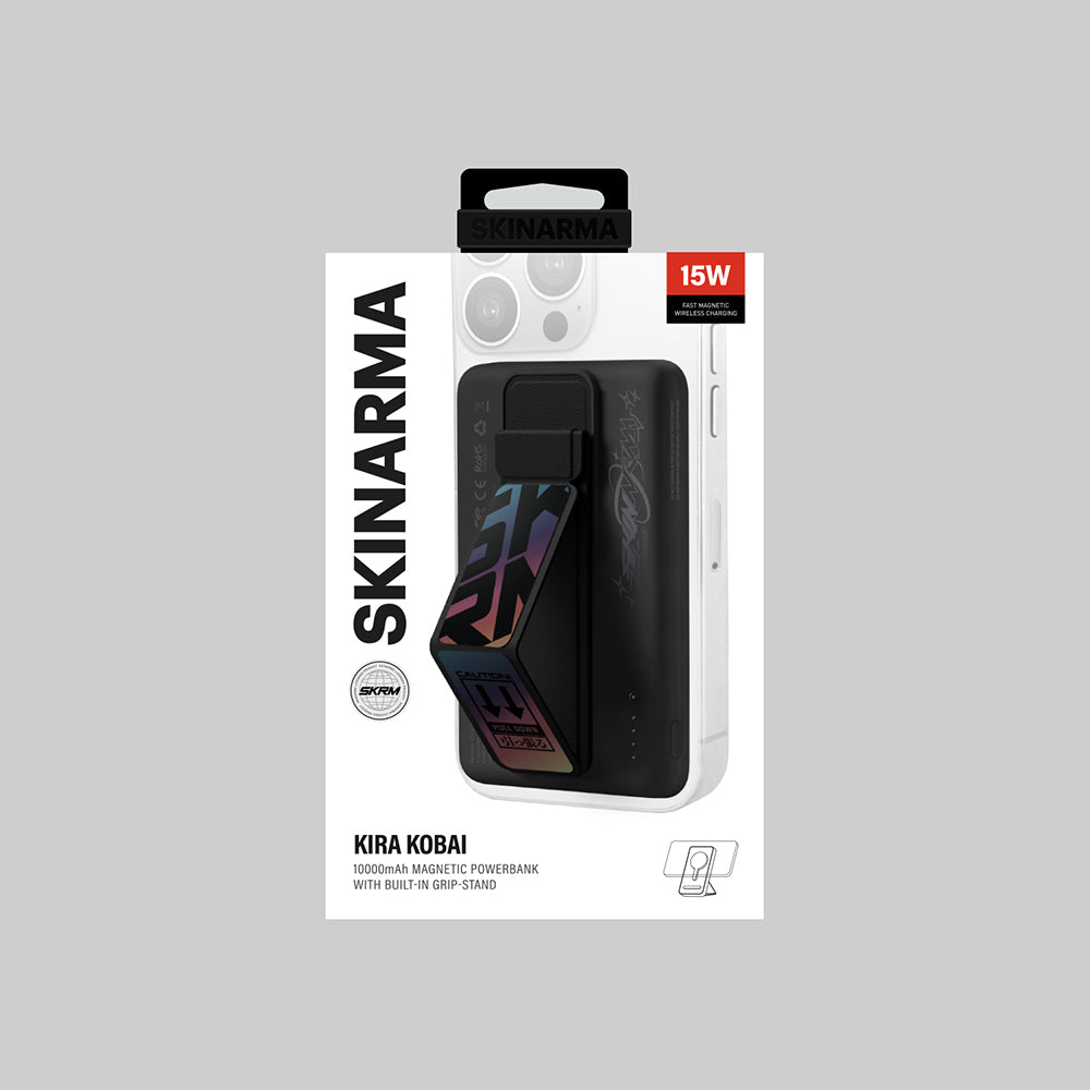 Skinarma Kira Kobai Holografik Tasarımlı Standlı Wireless ve PD Hızlı Şarj Özellikli Powerbank 20W 10000mAh