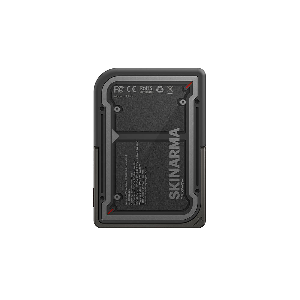 Skinarma Nexus Mecha Kablosuz ve PD Hızlı Şarj Özellikli Metal Standlı Taşınabilir Powerbank 20W 5000mAh