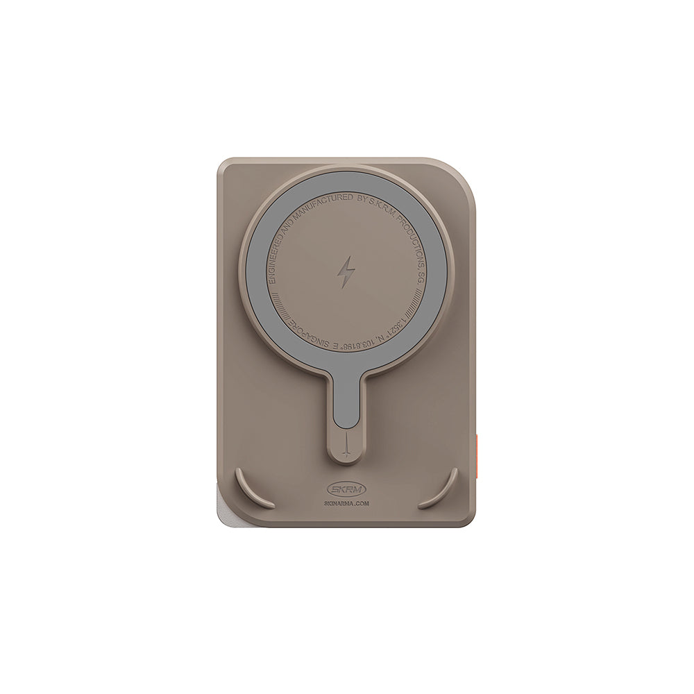 Skinarma Nexus Mecha Kablosuz ve PD Hızlı Şarj Özellikli Metal Standlı Taşınabilir Powerbank 20W 5000mAh