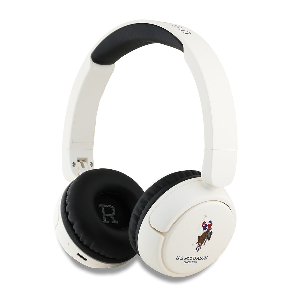 U.S Polo Assn. Orijinal Lisanslı Katlanabilir Ayarlanabilir Baskı Logolu Kulak Üstü Bluetooth Kulaklık v5.3