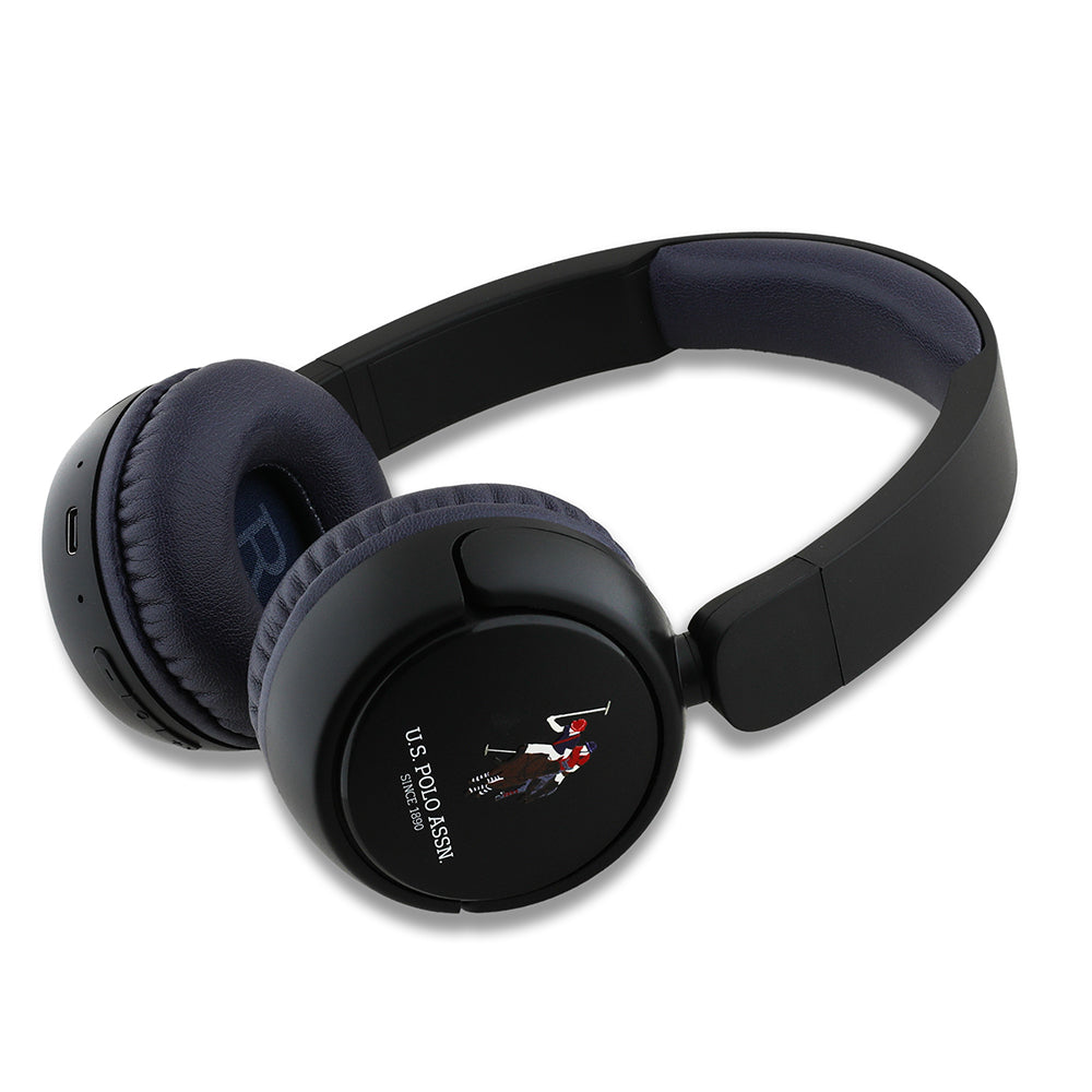 U.S Polo Assn. Orijinal Lisanslı Katlanabilir Ayarlanabilir Baskı Logolu Kulak Üstü Bluetooth Kulaklık v5.3