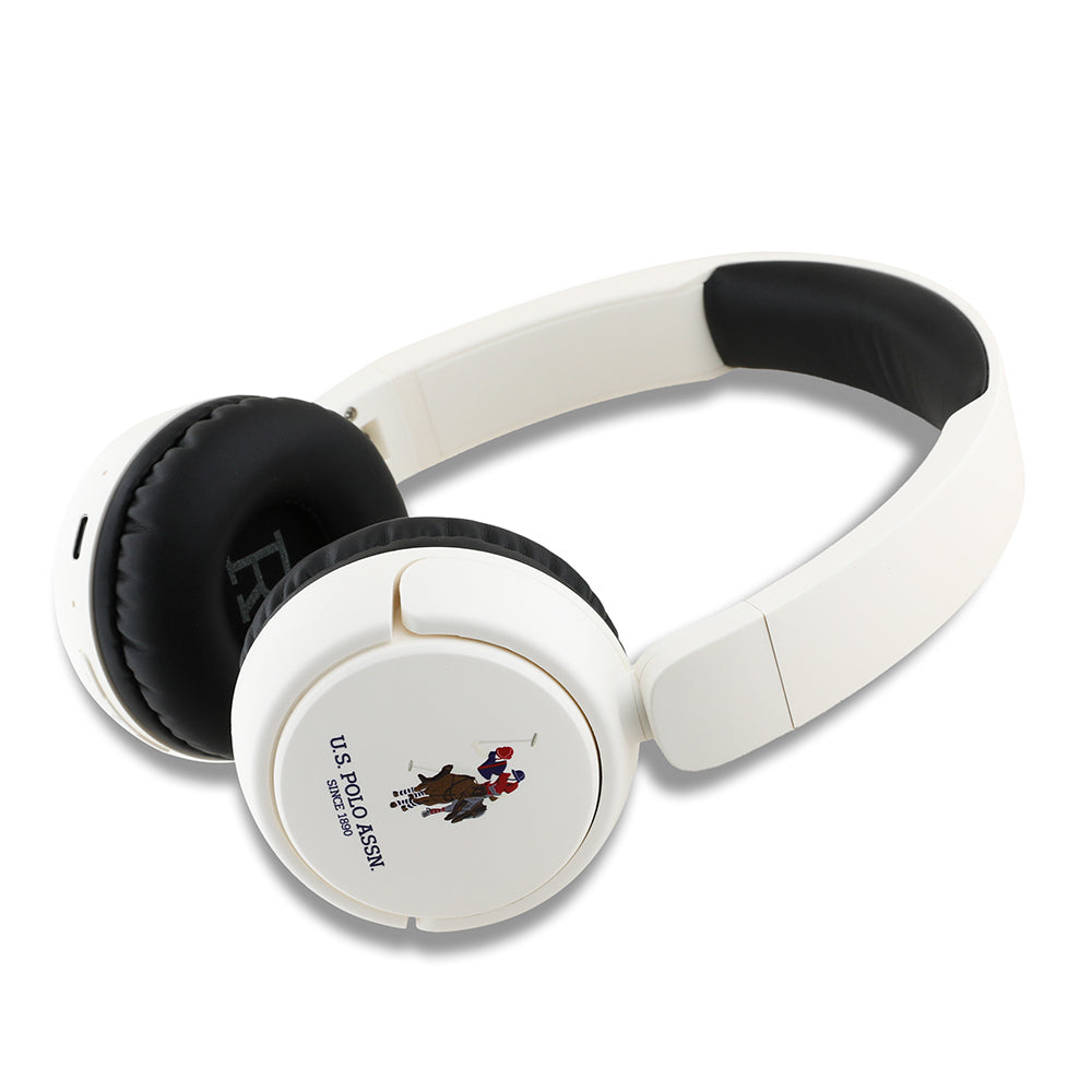 U.S Polo Assn. Orijinal Lisanslı Katlanabilir Ayarlanabilir Baskı Logolu Kulak Üstü Bluetooth Kulaklık v5.3