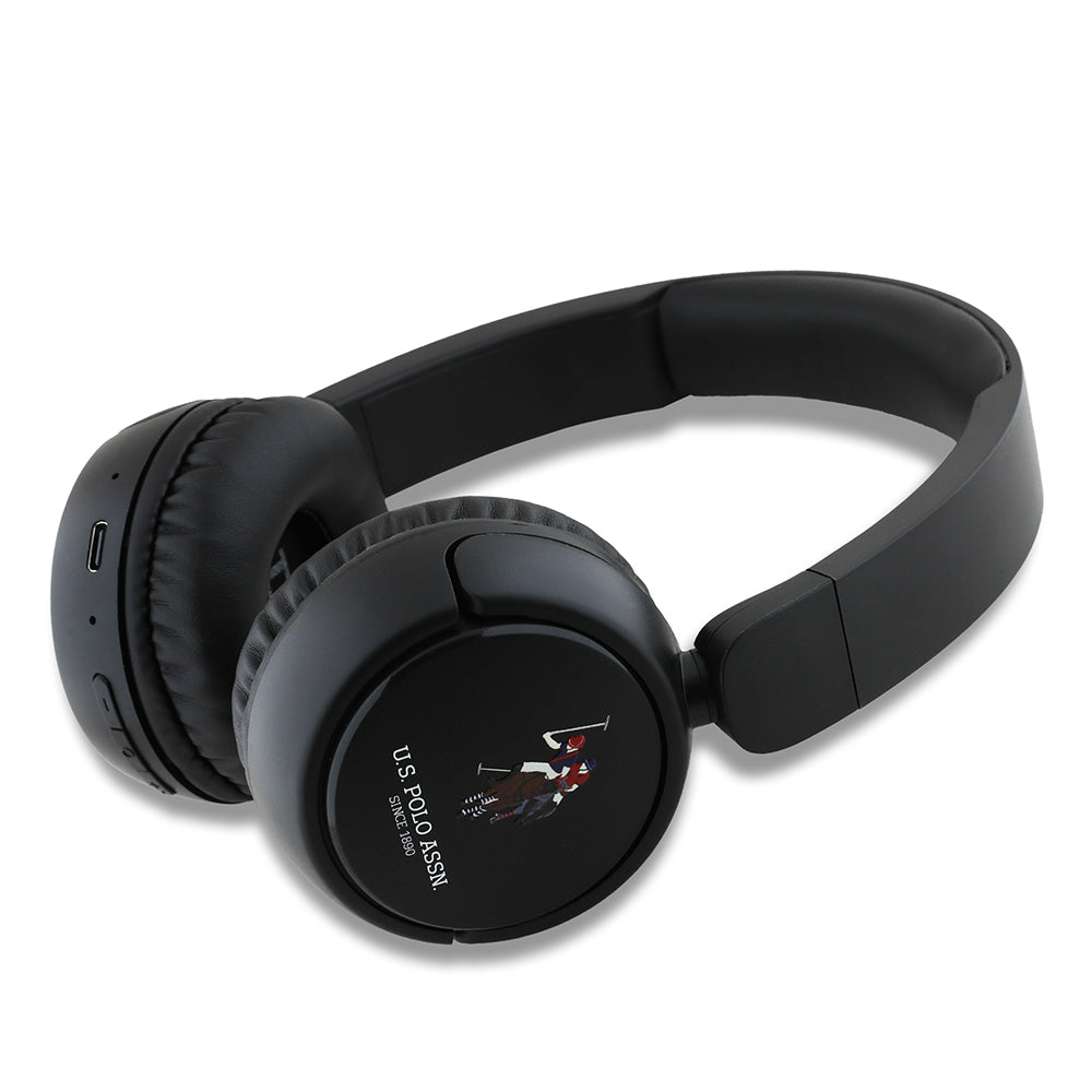 U.S Polo Assn. Orijinal Lisanslı Katlanabilir Ayarlanabilir Baskı Logolu Kulak Üstü Bluetooth Kulaklık v5.3