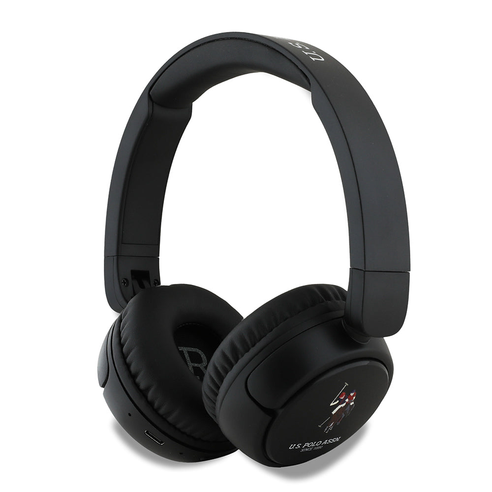 U.S Polo Assn. Orijinal Lisanslı Katlanabilir Ayarlanabilir Baskı Logolu Kulak Üstü Bluetooth Kulaklık v5.3
