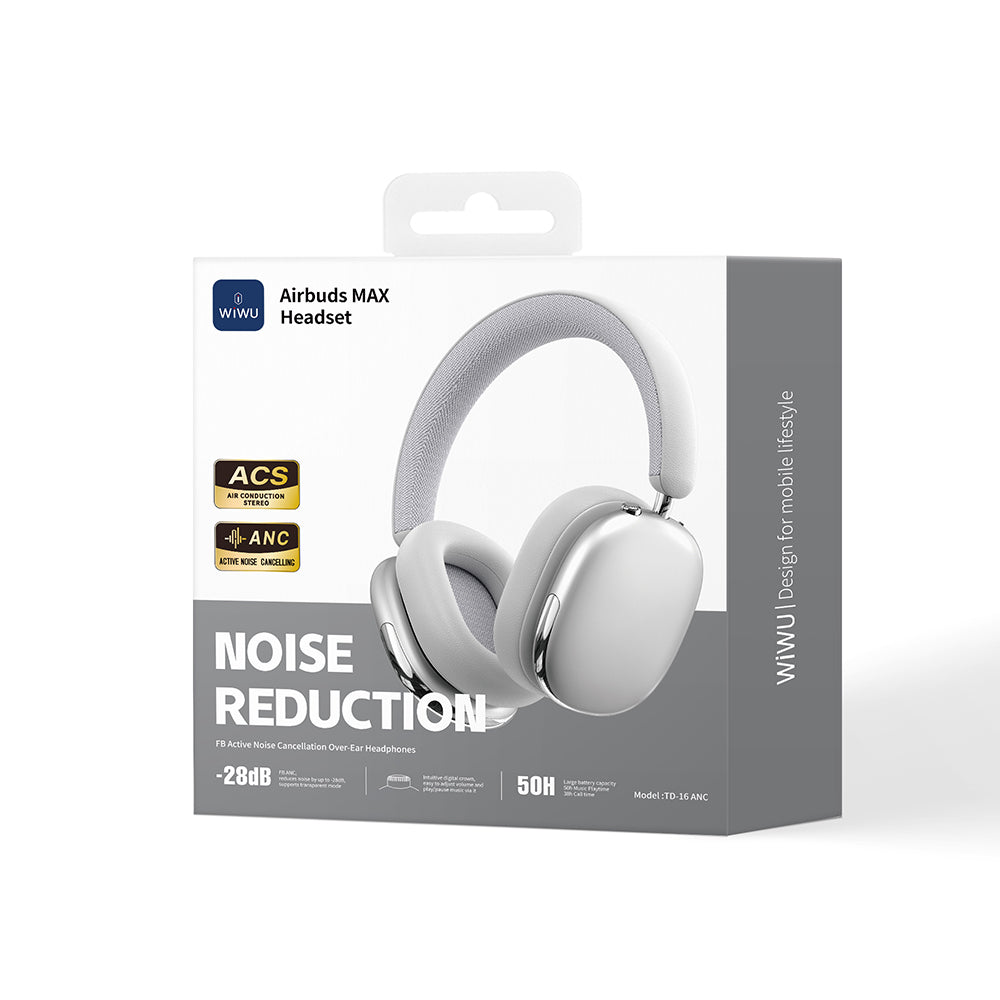 Wiwu Airbuds Max TD-16 ANC Aktif Gürültü Önleyicili Kulak Üstü Bluetooth Kulaklık v6.0