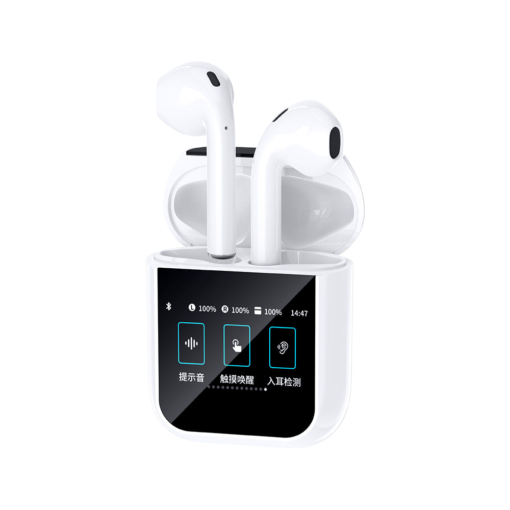 Wiwu Airbuds T24 Dokunmatik LCD Ekranlı TWS Bluetooth Kulaklık v5.4