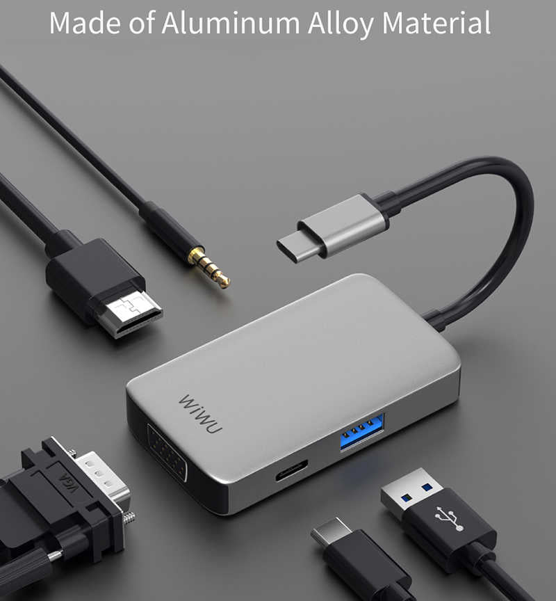 Wiwu Alpha 513HVP Type-C VGA Adaptörü