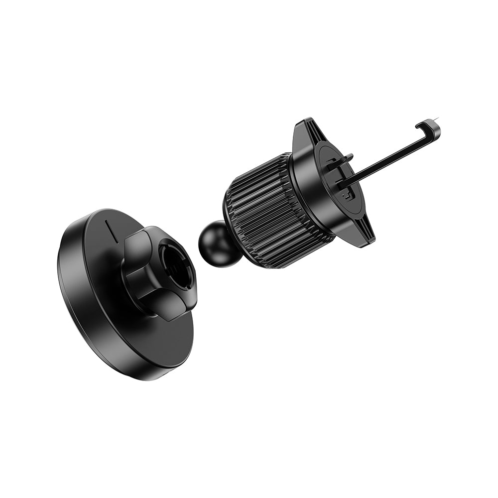 Wiwu CH-325 M-safe Şarj Özellikli Aramid Fiber Qi2 Teknolojili Havalandırma Tasarım Araç Telefon Tutucu 15W