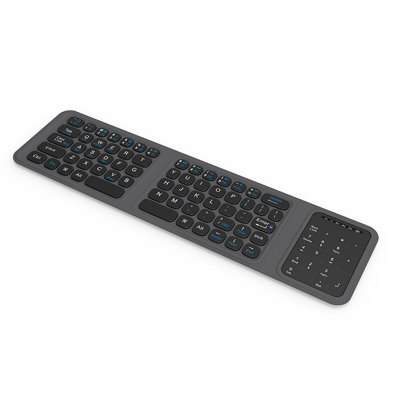 Wiwu FMK-05 iOS Android Windows Uyumlu Katlanabilir Bluetooth Kablosuz Klavye + Masaüstü Telefon Standı