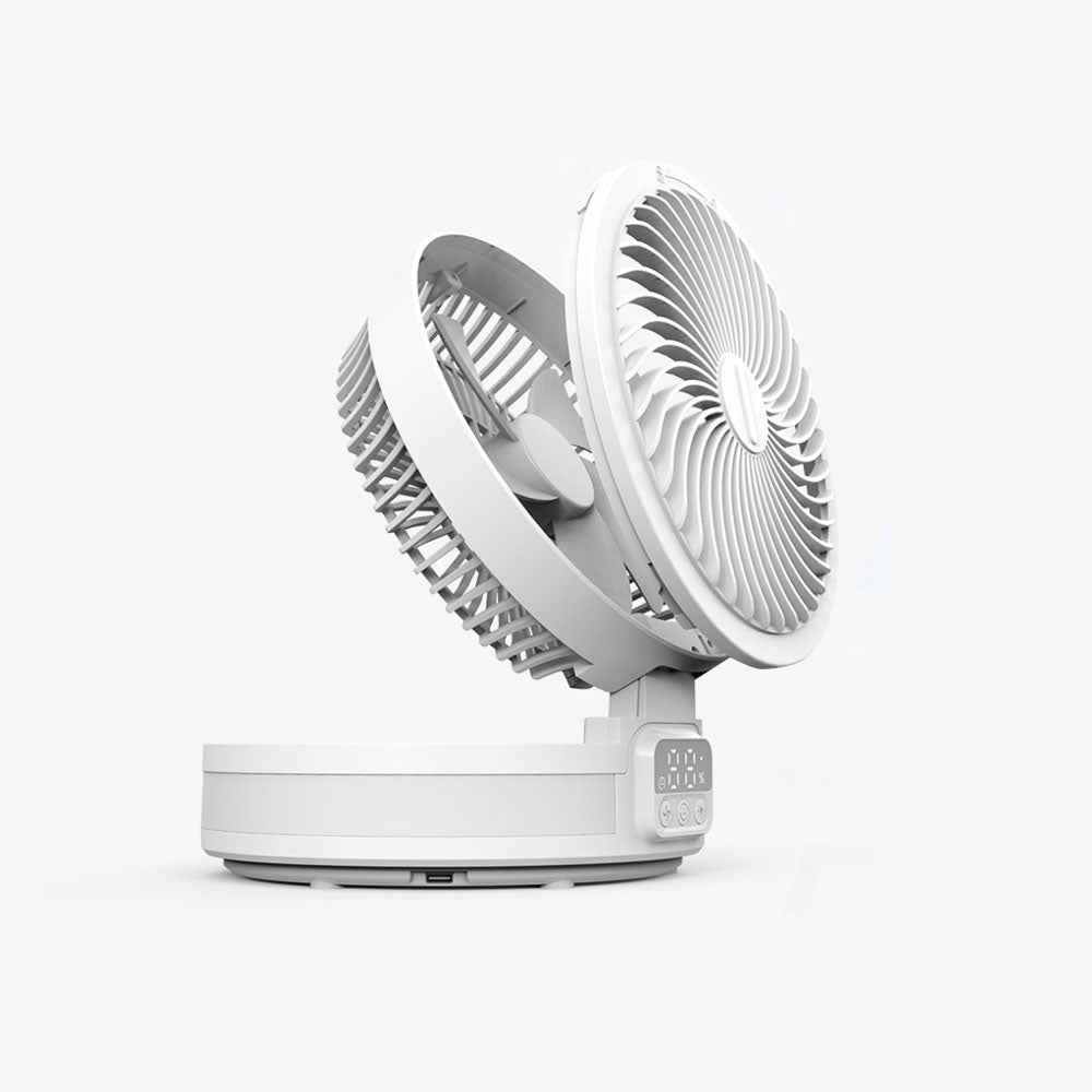 Wiwu FS05 Katlanabilir Şarjlı Dijital LED Ekranlı Gece Lambalı Masaüstü Fan