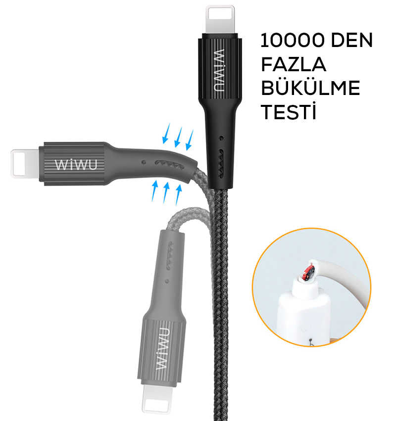 Wiwu G30 Gear Charging Lightning Kablo