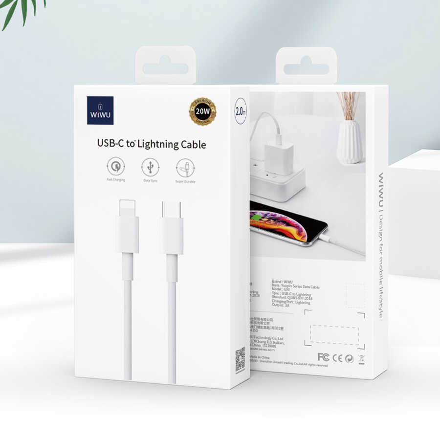 Wiwu G90 20W PD To Lightning Kablo 1M