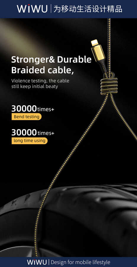 Wiwu Golden Series GD-103 Lightning To PD Data Kablo 3M