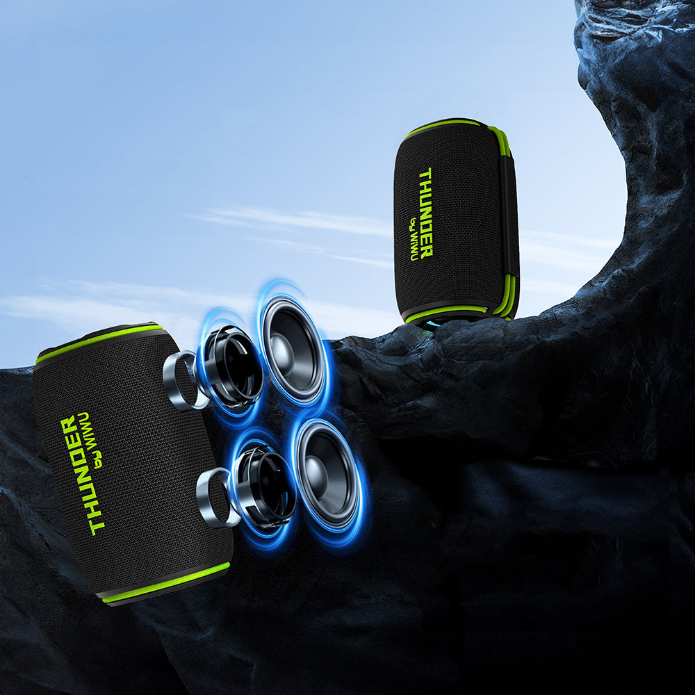 Wiwu H5 Su Geçirmez RGB Işıklı TWS Bluetooth Hoparlör v5.3 15W