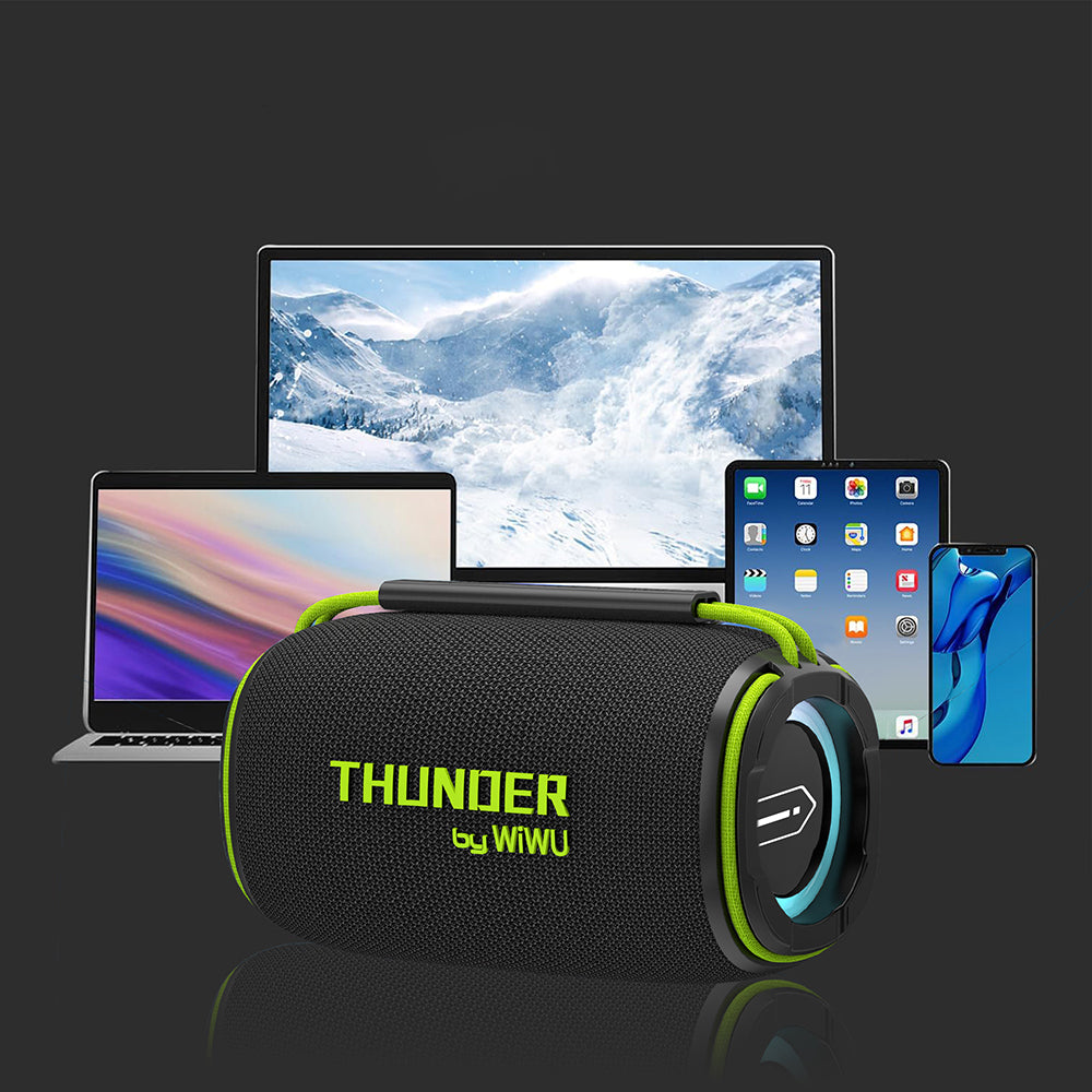 Wiwu H5 Su Geçirmez RGB Işıklı TWS Bluetooth Hoparlör v5.3 15W