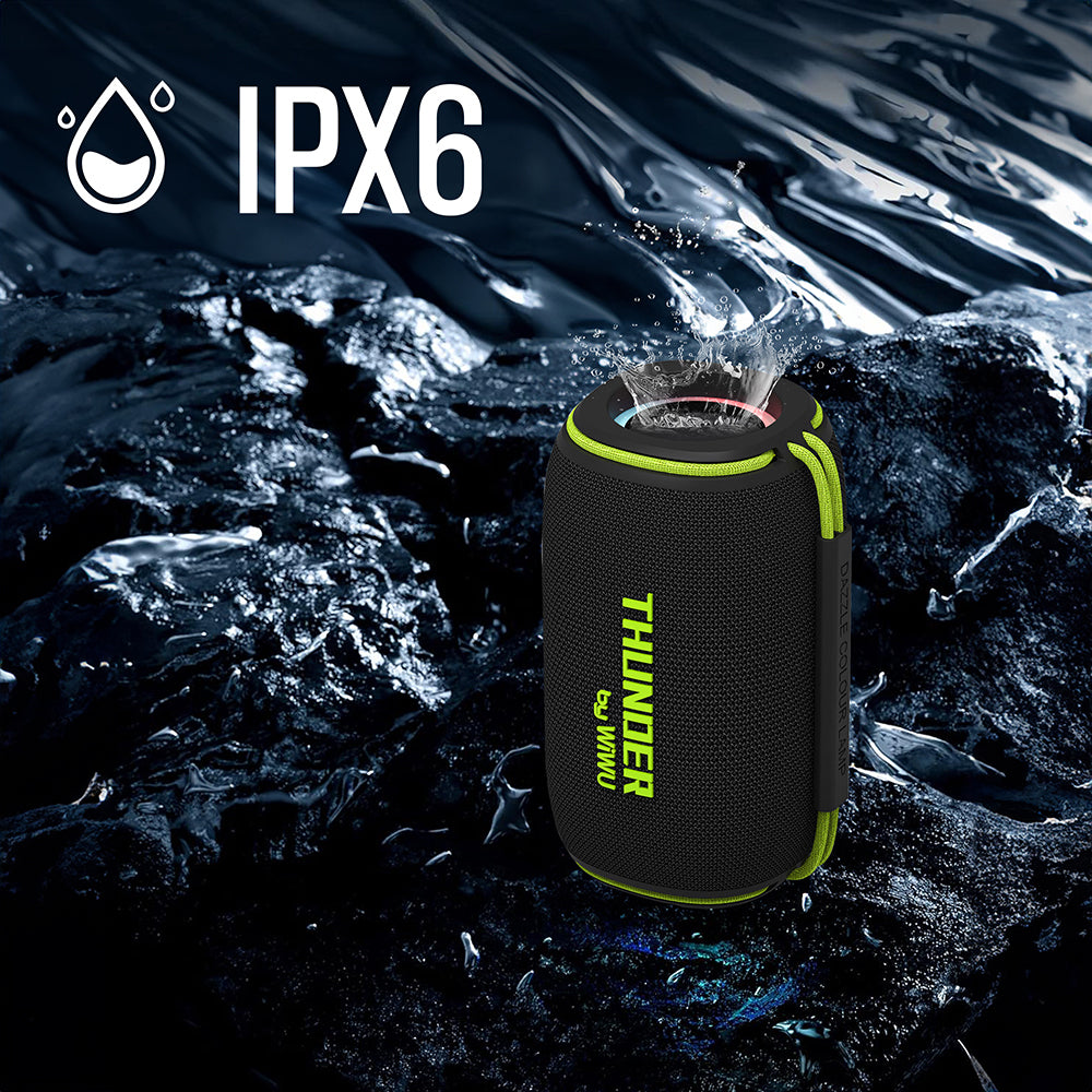 Wiwu H5 Su Geçirmez RGB Işıklı TWS Bluetooth Hoparlör v5.3 15W