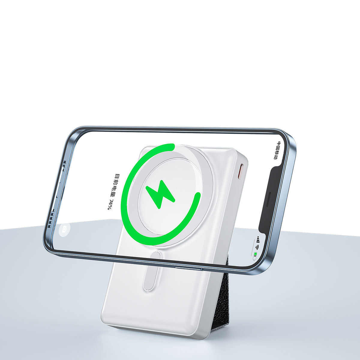 Wiwu JC-20 Hızlı Şarj Özellikli Standlı M-safe Wireless Transparan Powerbank 15W 10000mAh